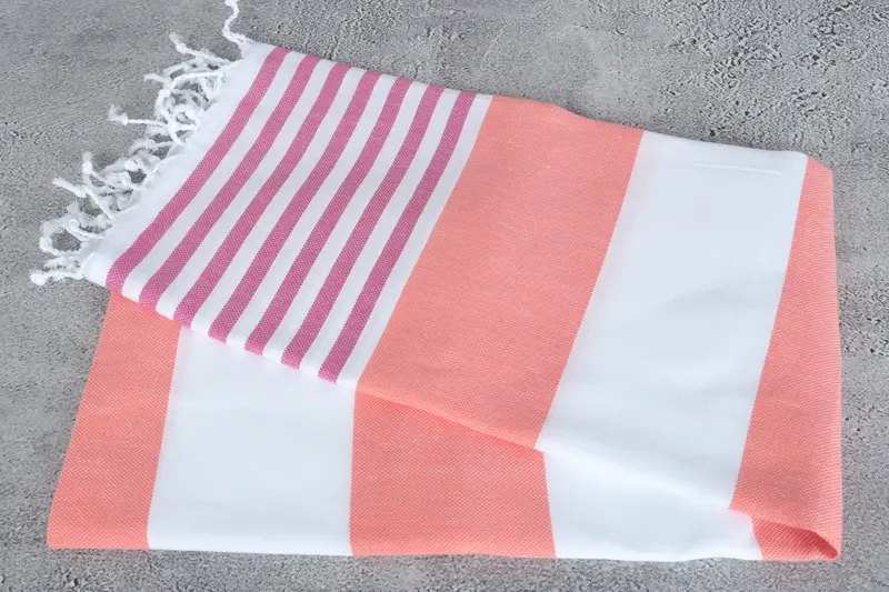 Lightweight Turkish towel, Best Friend Gift Ideas, 70x40 Cotton Striped Towel, Bridesmaid Gifts, Embroidered Turkish Towel, Hammam towel - 6