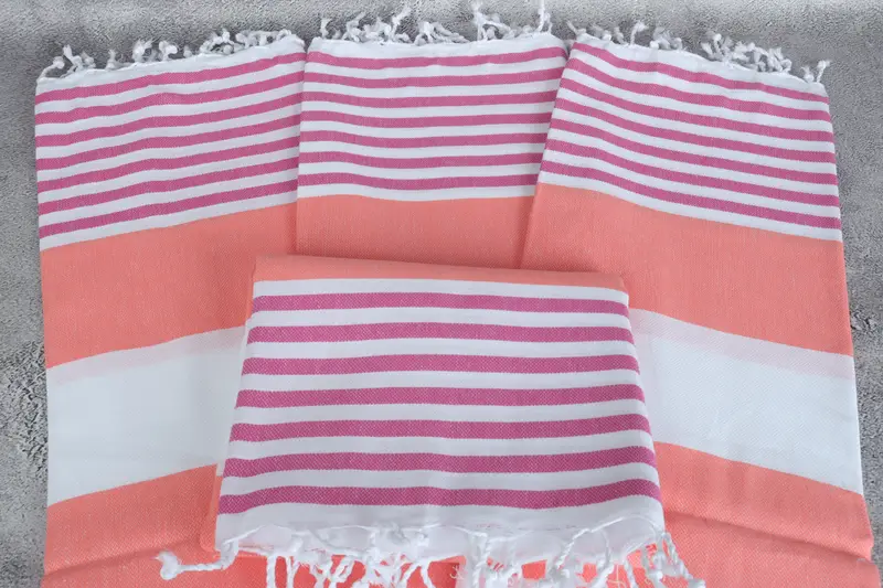 Lightweight Turkish towel, Best Friend Gift Ideas, 70x40 Cotton Striped Towel, Bridesmaid Gifts, Embroidered Turkish Towel, Hammam towel - 4