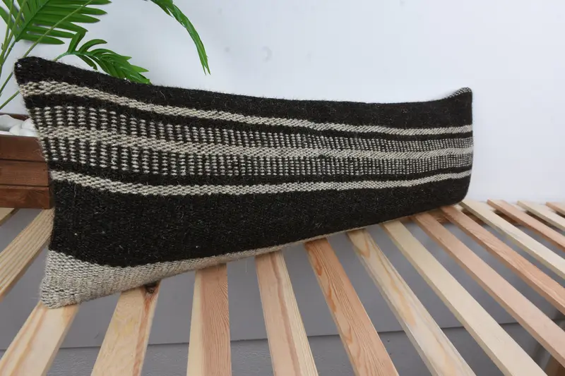 Tribal Cushion Case, Pillow, Boho Pillow, 12x36 Brown Pillow, Gift Pillow, Couch Pillow Sham, Home Decor Pillow, Decorative Bolster Pillow - 4