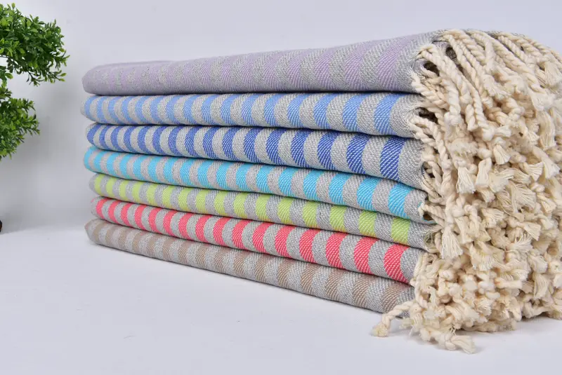 Gifts For Him, Grandma Gift, Turkish towel, Turkish bath towel, 70x36 Cotton Striped Towel, Turkish Beach Towel Monogram, Bridemaids Beach Towel - 3