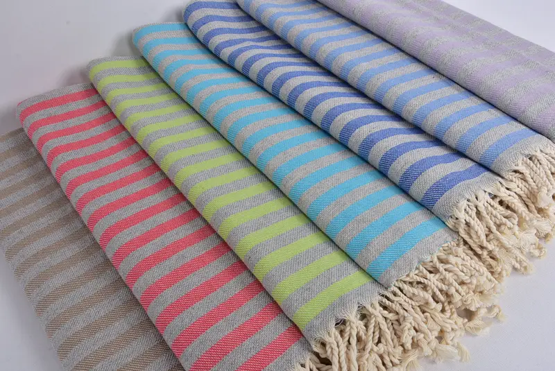 Gifts For Him, Grandma Gift, Turkish towel, Turkish bath towel, 70x36 Cotton Striped Towel, Turkish Beach Towel Monogram, Bridemaids Beach Towel - 6