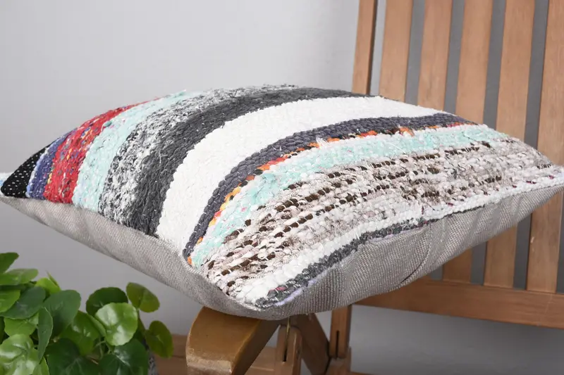 Pillow, Handmade Kilim Cushion, Oriental Pillow Case, Boho Pillow Sham Cover, Garden Pillow Sham, 18x18 Red Cushion Cover, Turkish Pillow - 6