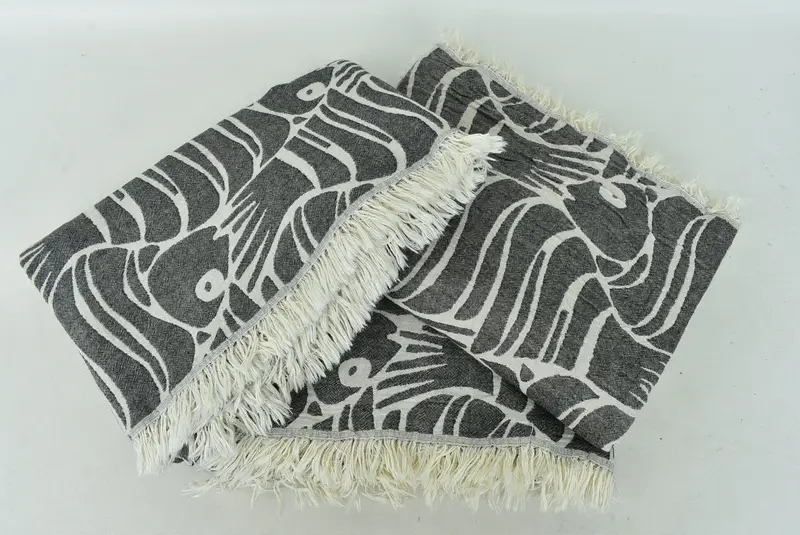 Bridal Shower Gift, Girl Trip Party Favor, 70x60 Cotton Fish Design Towel, Bachelorette Gifts, Gifts For Him, Custom Shower Curtain, Woven Blanket - 16