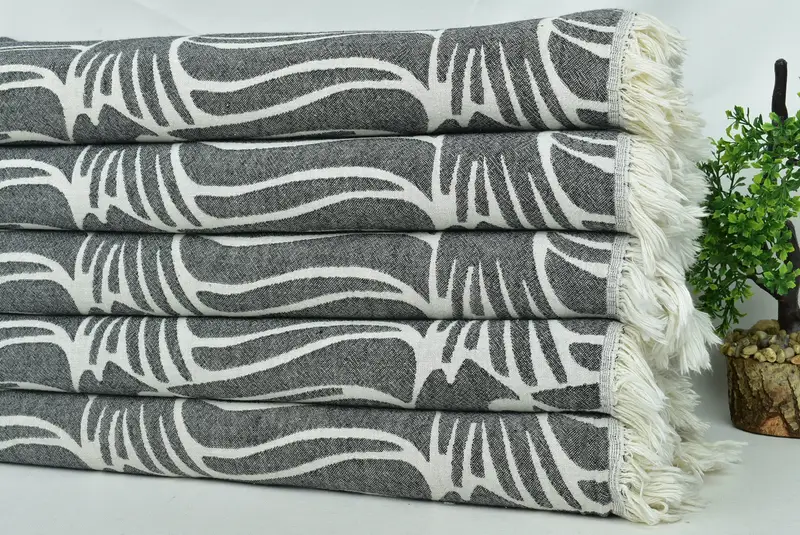 Bridal Shower Gift, Girl Trip Party Favor, 70x60 Cotton Fish Design Towel, Bachelorette Gifts, Gifts For Him, Custom Shower Curtain, Woven Blanket - 9