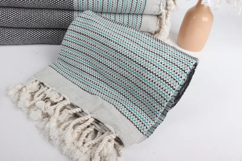 64x40 Cotton Striped Towel, Turkish towel, Personalized Beach Towel, Unique Gift, Custom Gift, Turkish Towel Monogram, Sand-Resistant Peshtemal - 4