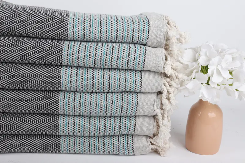 64x40 Cotton Striped Towel, Turkish towel, Personalized Beach Towel, Unique Gift, Custom Gift, Turkish Towel Monogram, Sand-Resistant Peshtemal - 3