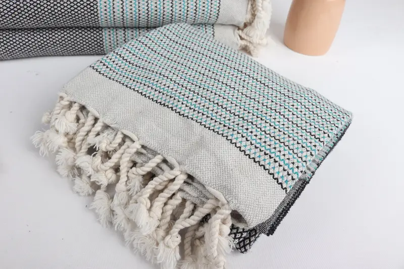 64x40 Cotton Striped Towel, Turkish towel, Personalized Beach Towel, Unique Gift, Custom Gift, Turkish Towel Monogram, Sand-Resistant Peshtemal - 5