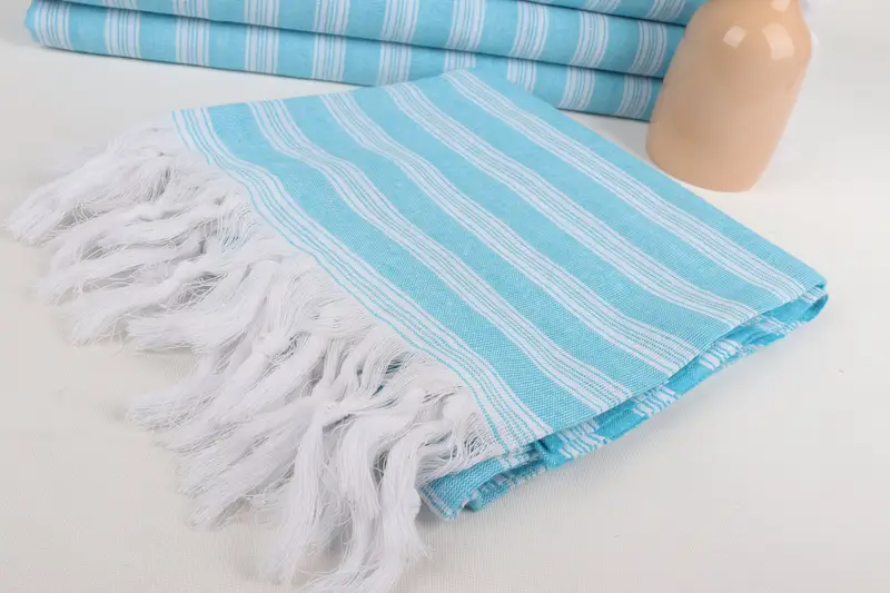 Bachelorette Gifts, Wedding Gift, Cute Beach Towel, 70x40 Cotton Striped Towel, Large Turkish Towel, Handmade Turkish Towel, Bachelor Party Gifts - 5