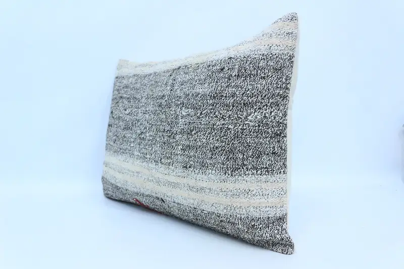 Nomadic Cushion, Handmade Throw Cushion, 20x28 White Pillow Cover, Kilim Cushion Sham, Vintage Pillow, Gift Pillow, Cushion - 4