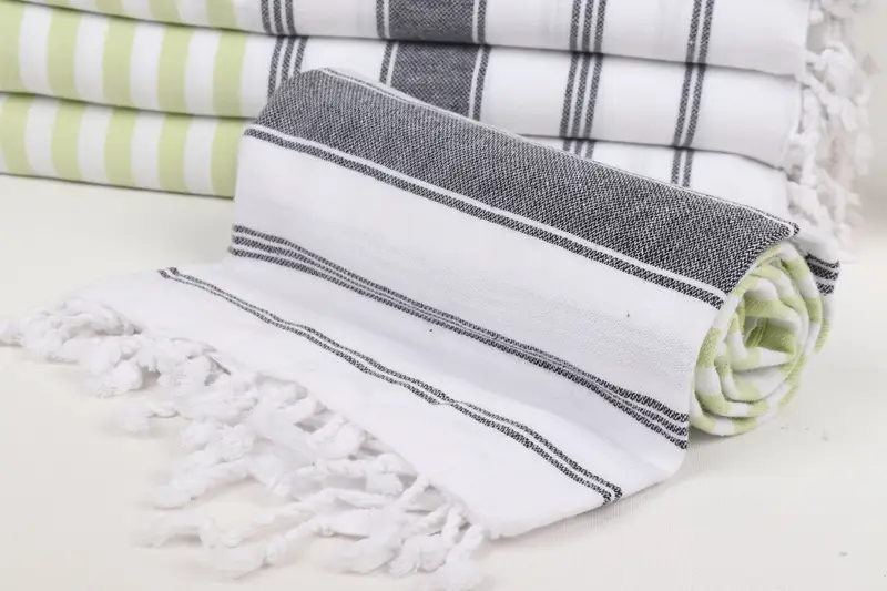70x40 Cotton Striped Towel, Summer Towel, Turkish Towel USA, Large Turkish Towel, Peshtemal Towel, Bridesmaid Proposal Gift, Handmade Gift - 4