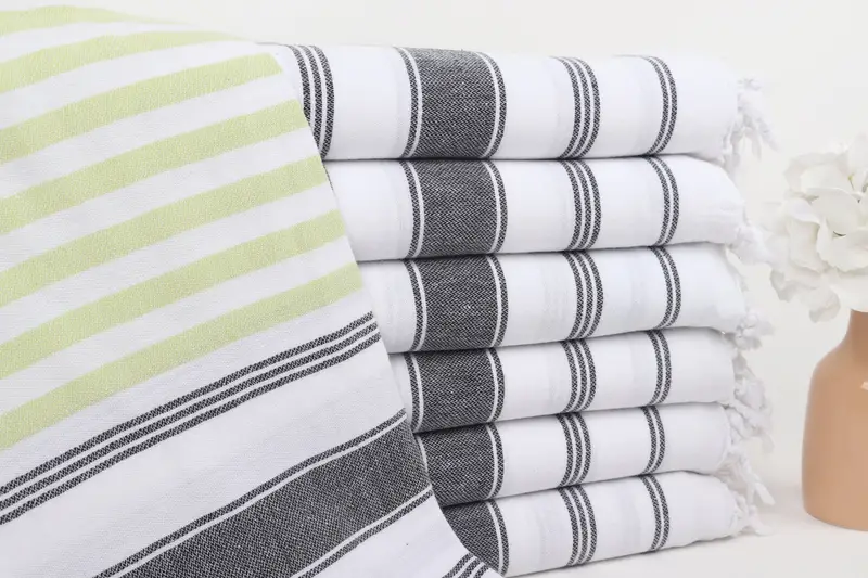 70x40 Cotton Striped Towel, Summer Towel, Turkish Towel USA, Large Turkish Towel, Peshtemal Towel, Bridesmaid Proposal Gift, Handmade Gift - 1
