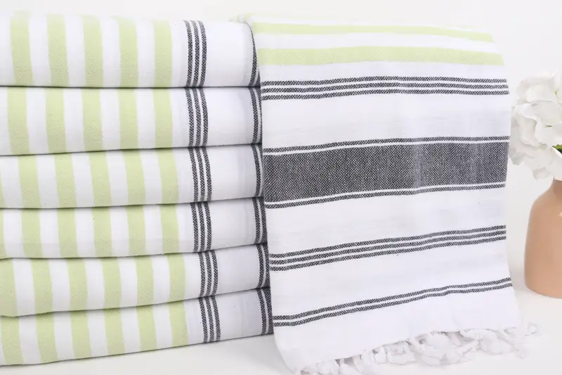 70x40 Cotton Striped Towel, Summer Towel, Turkish Towel USA, Large Turkish Towel, Peshtemal Towel, Bridesmaid Proposal Gift, Handmade Gift - 2