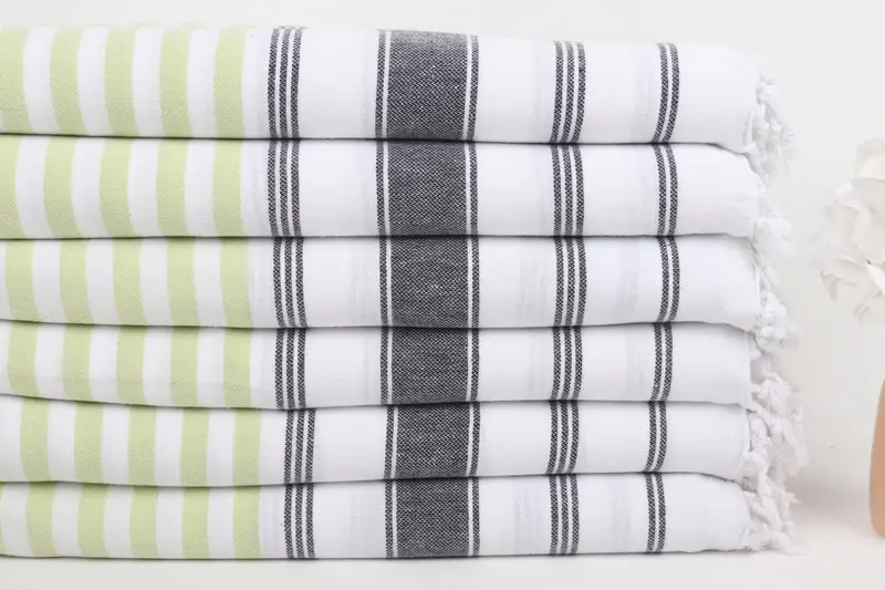 70x40 Cotton Striped Towel, Summer Towel, Turkish Towel USA, Large Turkish Towel, Peshtemal Towel, Bridesmaid Proposal Gift, Handmade Gift - 3