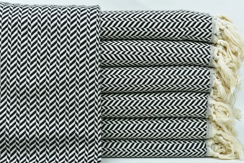 Best Friend Gift, 70x40 Cotton Chevron Towel, Xmas Gifts, Antibacterial Turkish peshtemal towel, Bridesmaid Gifts, Personalized Bridesmaid Gift - 1