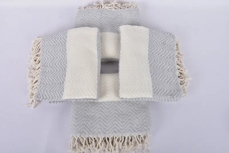Organik havlu, spa ve plaj için organik pamuklu peshtemal, Hizmetçi Onur Hediyesi, Büyük Türk Havlu, 70x40 Pamuk Zig Zag Zag Havlu, Banyo Havlusu - 6