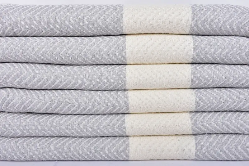 Organik havlu, spa ve plaj için organik pamuklu peshtemal, Hizmetçi Onur Hediyesi, Büyük Türk Havlu, 70x40 Pamuk Zig Zag Zag Havlu, Banyo Havlusu - 2