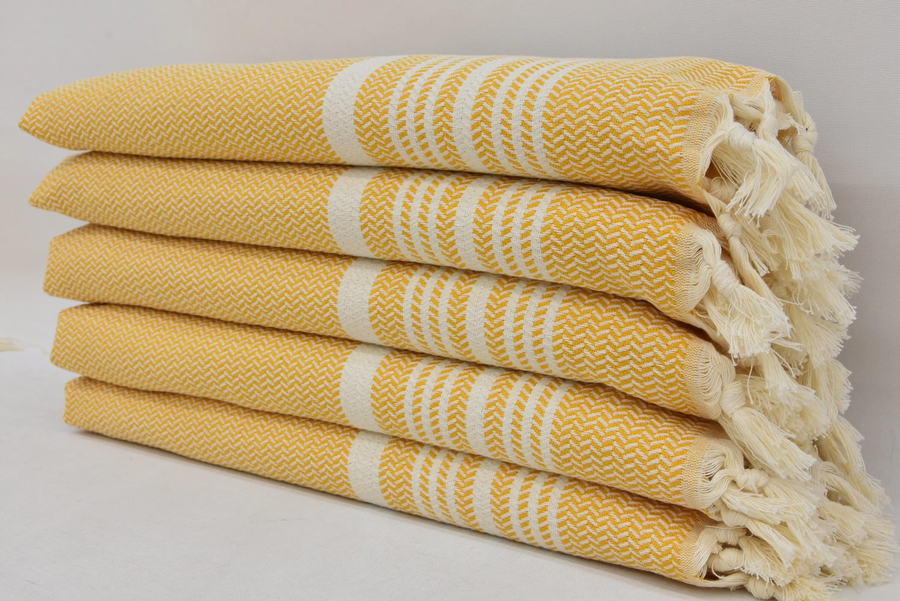 Guest Towel Yellow Mustard Turkish Cotton, 18x36 - 1