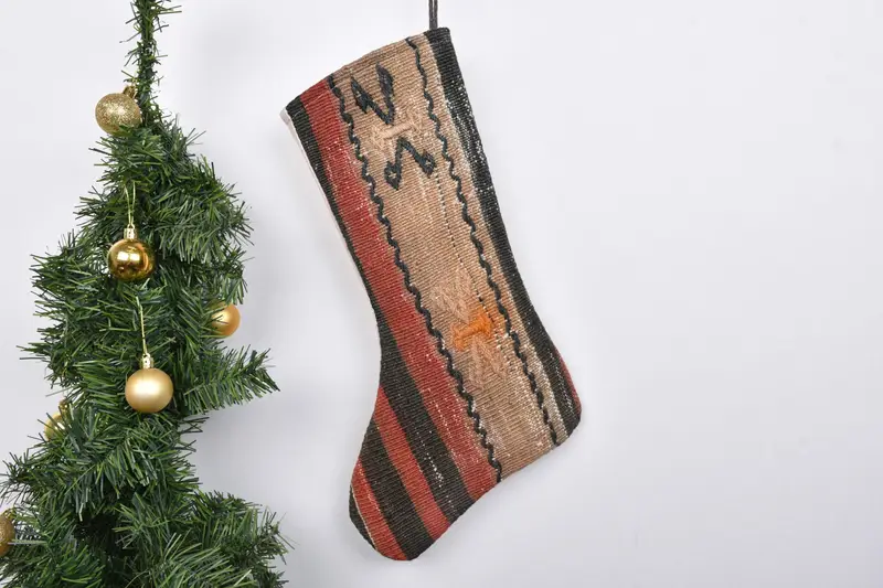 Media familiar personalizada, adornos navideños rústicos Media navideña