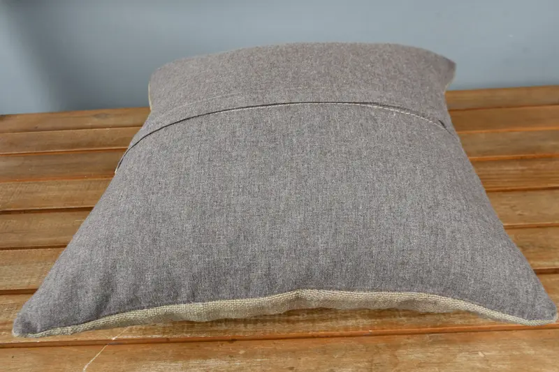 Kilim Pillow Cover, Pillow Sham, 16x16 Beige Cushion Case, Handmade Kilim Cushion, Retro Throw Pillow Sham, Ethnical Kilim Rug Pillow - 5