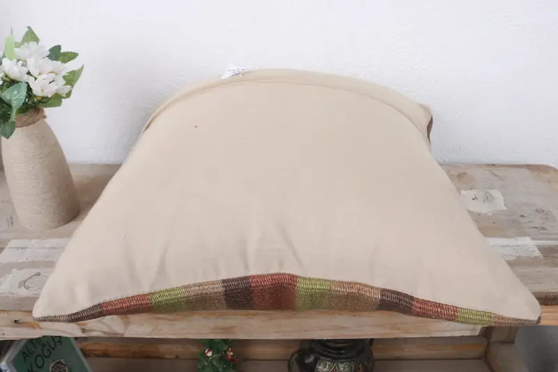 Pillow for Sofa, Anatolian Cushion Cover, Vintage Pillow, Home Decor Pillow, 16x16 Red Pillow Cover, Kilim Rug Pillow Sham, Cushion - 7