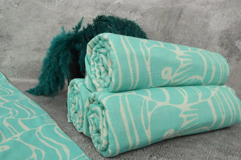 Boho Throw Blankets, Bachelorette Party Favors, Best Friend Wedding Gift, Best Friend Gift, Bachelorette Gifts, 70x60 Cotton Fish Design Towel - 8