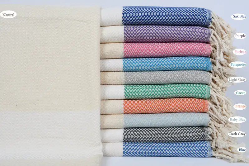 Turkish towel, Monogram Beach Towel, Housewarming Gift, 70x40 Cotton Diamond Towel, Turkish Beach Towel Bulk, Unique Gift, Decorative Towel - 1
