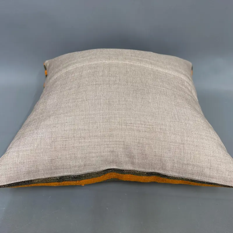 Cushion, Ethnic Cushion Cover, 18x18 Orange Cushion, Vintage Kilim Pillow, Turkish Pillow, Wholesale Pillow, Vintage Kilim Throw Pillow - 7