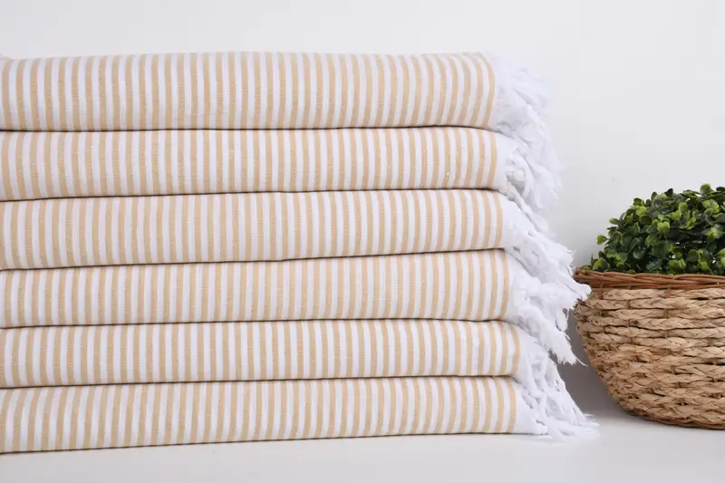 Beach Towel Bulk, Wedding Favors, Spa Gift Towel, 68x36 Cotton Striped Towel, Embroidered Turkish Towel, Quick-dry towel, Bachelor Party Favors - 2