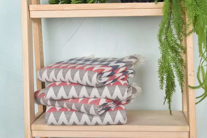 Wedding Gift Ideas, 70x40 Cotton Zigzag Design Towel, Bridesmaid Gift, Personalized Towel Gift, Personalized Bridesmaid Gift, Sand-free towel - 7