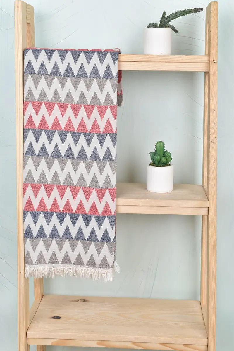 Wedding Gift Ideas, 70x40 Cotton Zigzag Design Towel, Bridesmaid Gift, Personalized Towel Gift, Personalized Bridesmaid Gift, Sand-free towel - 8
