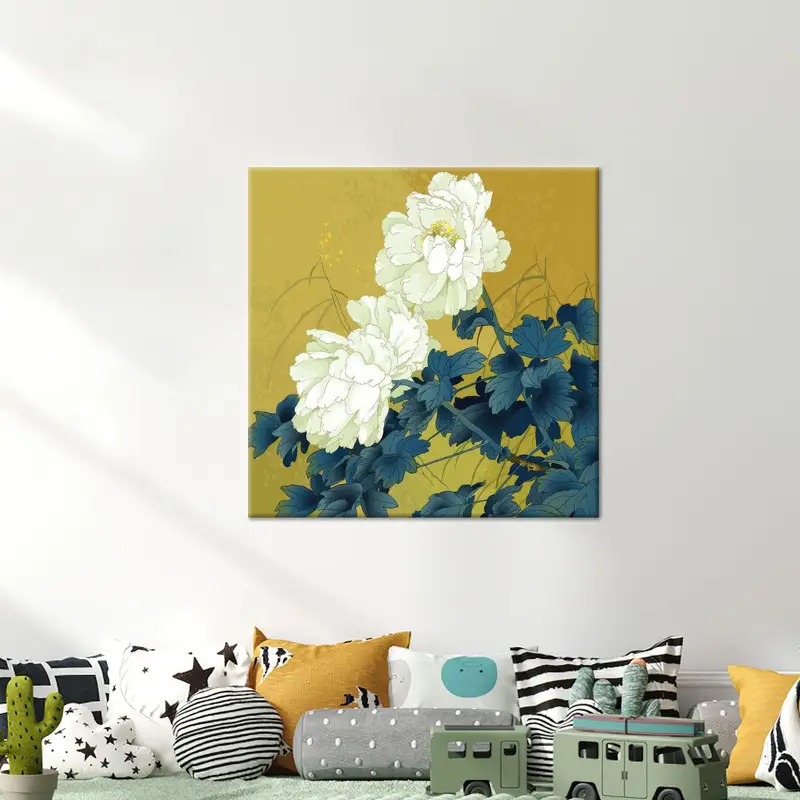 Trendy Vogue: Abstract Floral Printed Canvas Art