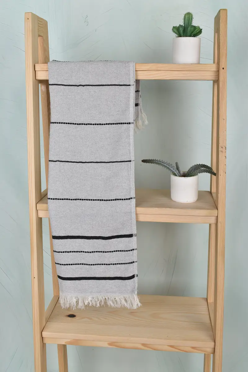 36x18 Cotton Striped Towel, Monogrammed Hand Towel, Customized Turkish Towel, Bridal Party Gifts, Personalized Hand Towel, Personalized Gift - 8