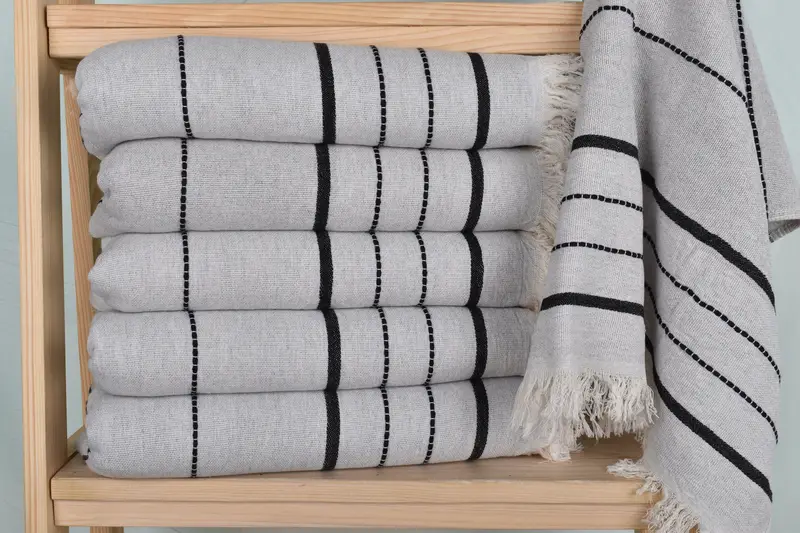 36x18 Cotton Striped Towel, Monogrammed Hand Towel, Customized Turkish Towel, Bridal Party Gifts, Personalized Hand Towel, Personalized Gift - 2