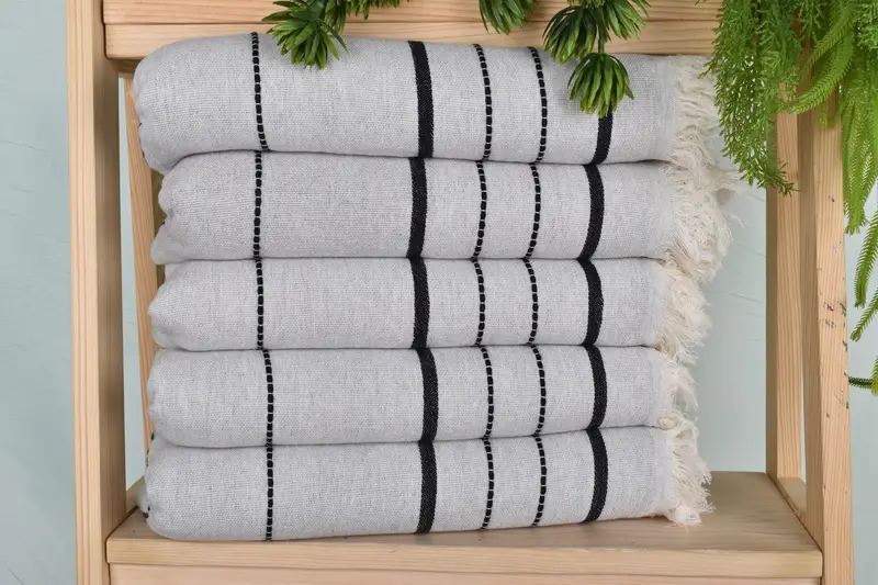 36x18 Cotton Striped Towel, Monogrammed Hand Towel, Customized Turkish Towel, Bridal Party Gifts, Personalized Hand Towel, Personalized Gift - 1