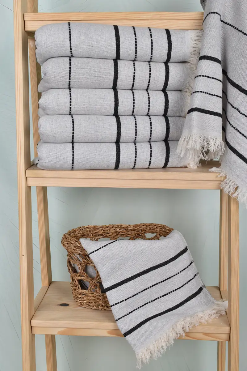 36x18 Cotton Striped Towel, Monogrammed Hand Towel, Customized Turkish Towel, Bridal Party Gifts, Personalized Hand Towel, Personalized Gift - 3