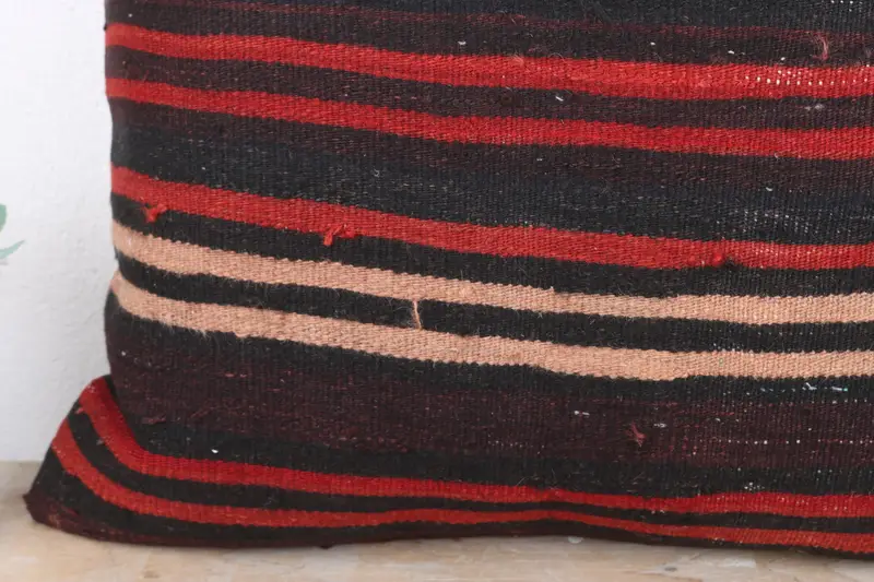 24x24 Brown Pillow Cover, Pastel Cushion Case, Cushion Case, Decorative Cushion Case, Antique Pillows, Ethnical Kilim Rug Pillow, Boho Pillow - 3