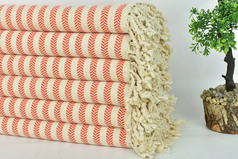Hauswarmes Geschenk, türkisches Badetuch, erster Hochzeitstagsgeschenk, Sondergeschenke, Peshtemal -Handtuch, Sommergeschenkideen, 70x40 Baumwoll -Chevron -Handtuch - 3