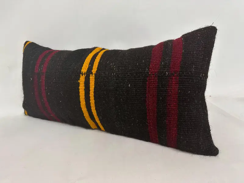 Kilim Pillow, 16x36 Brown Pillow Case, Ikat Cushion Cover, Turkish Kilim Pillow, Gift Pillow, Morroccon Kilim Cushion Pillow Cover, Pillow - 4