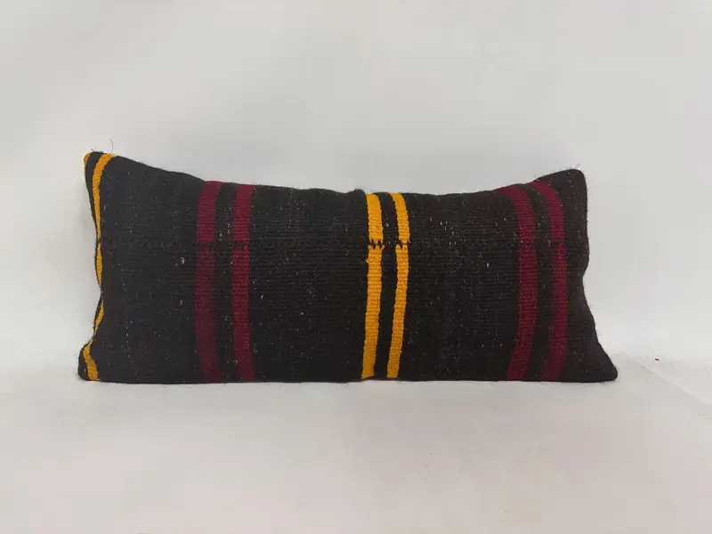 Kilim Pillow, 16x36 Brown Pillow Case, Ikat Cushion Cover, Turkish Kilim Pillow, Gift Pillow, Morroccon Kilim Cushion Pillow Cover, Pillow - 1