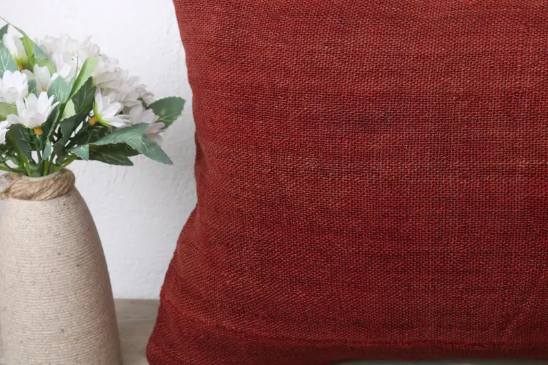 Handmade Cushion Cover, One Of A Kind Pillow, Vintage Kilim Pillow, Turkish Pillow, Pillow, Turkish Kilim Pillow, 12x24 Red Cushion Cover - 3