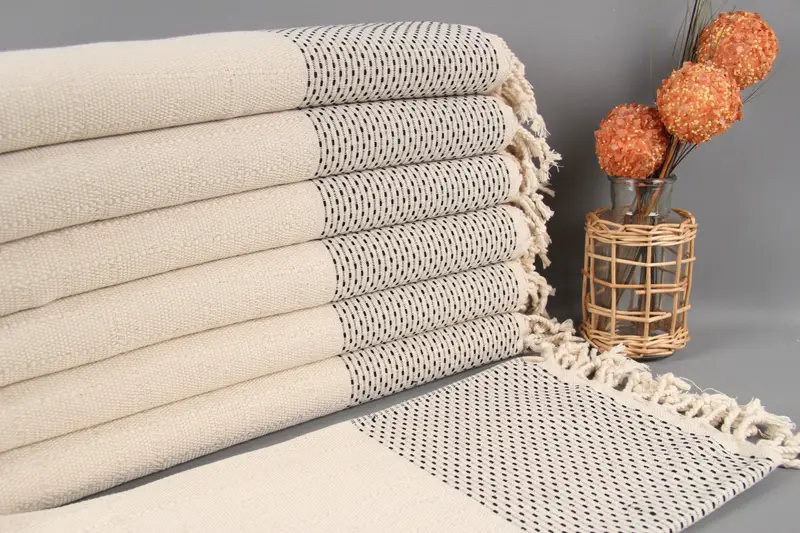 Monogram Kitchen Towel, Black Linen Towel, Personalized Gift, 20x40 Inches