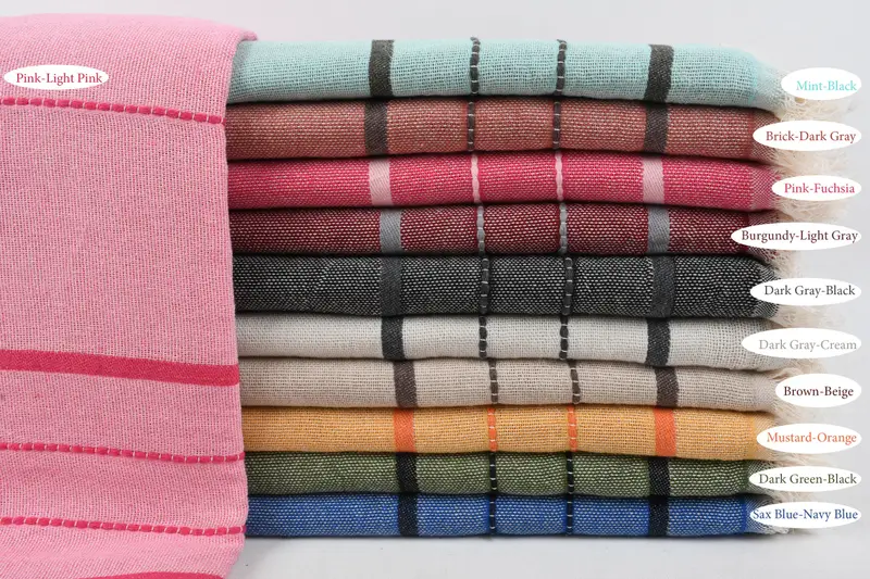 Quick-dry towel, 70x40 Cotton Striped Towel, Gym Towel, Anniversary Gift For Her, Bachelorette Party Gifts, Personalized Beach Towel, Yoga Towel - 1