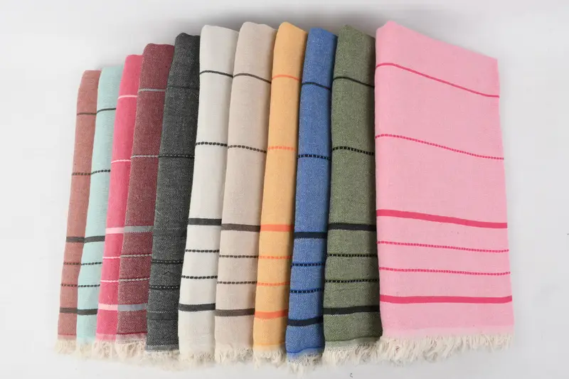 Quick-dry towel, 70x40 Cotton Striped Towel, Gym Towel, Anniversary Gift For Her, Bachelorette Party Gifts, Personalized Beach Towel, Yoga Towel - 3