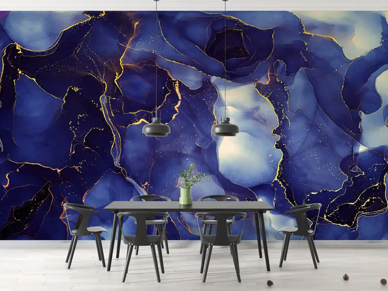 Wall Paper Peel and Stick, Bright Wall Paper, 3d Wall Paper, Purple And Gold Marble, Shimmery Wall Decor, Luxury Marble Wall Print, - 6