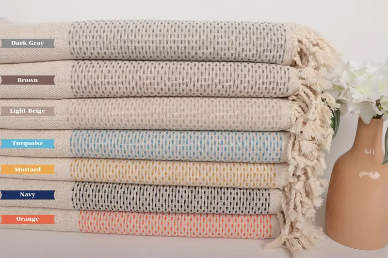 Bridal Shower Gift, Guest Towel, Embroidered Towel, Wedding Gift Ideas, Friends Beach Towel, 70x40 Cotton Polka Dot Towel, Absorbent Turkish towel - 2