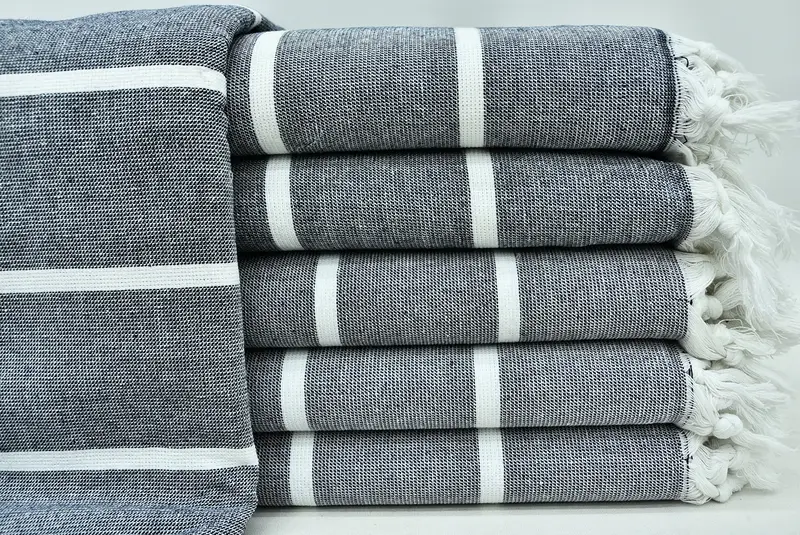 Gift For Coworker, Best Beach Towel, Wedding Gift, Gym Towel, Gift For The Home Decor, Lightweight Turkish towel, 64x40 Cotton Striped Terry Towel - 2