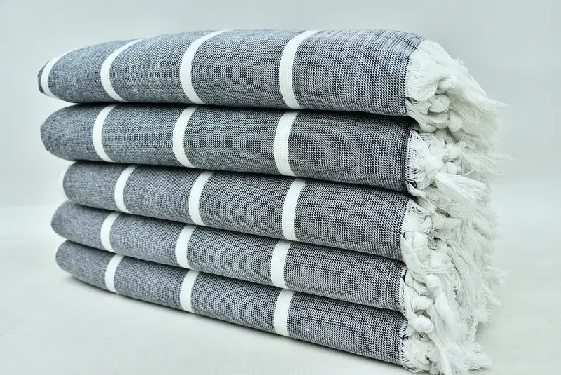 Gift For Coworker, Best Beach Towel, Wedding Gift, Gym Towel, Gift For The Home Decor, Lightweight Turkish towel, 64x40 Cotton Striped Terry Towel - 4