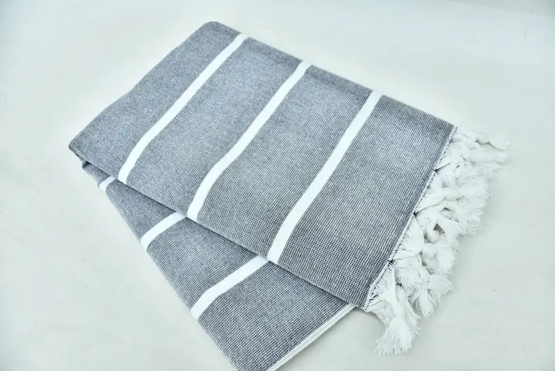 Gift For Coworker, Best Beach Towel, Wedding Gift, Gym Towel, Gift For The Home Decor, Lightweight Turkish towel, 64x40 Cotton Striped Terry Towel - 1