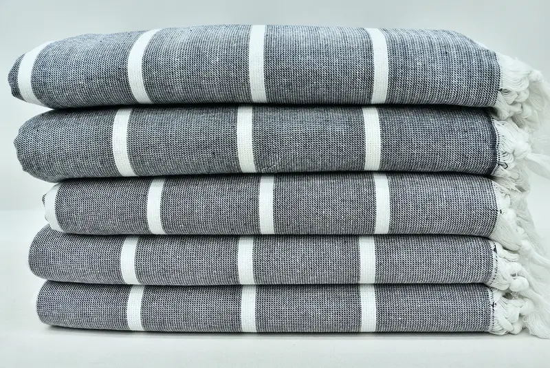 Gift For Coworker, Best Beach Towel, Wedding Gift, Gym Towel, Gift For The Home Decor, Lightweight Turkish towel, 64x40 Cotton Striped Terry Towel - 3