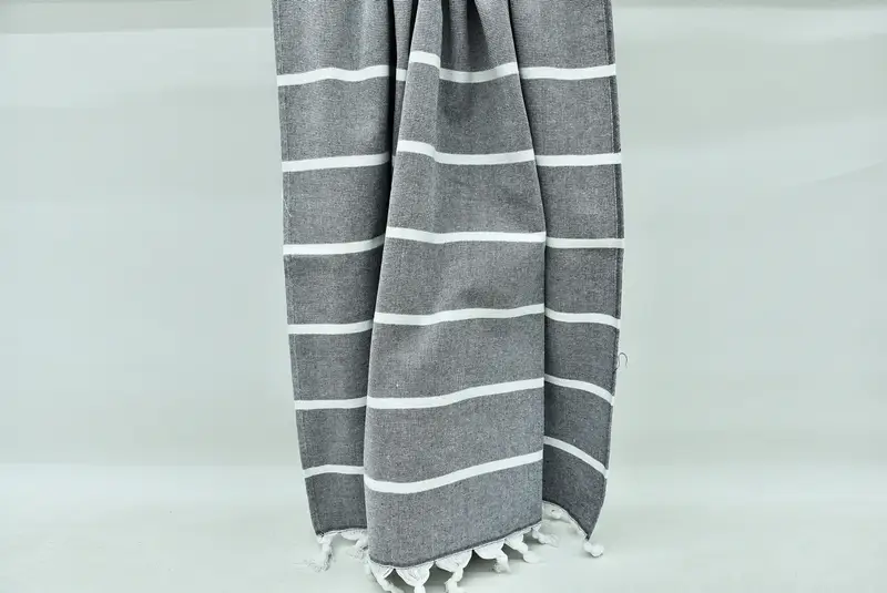 Gift For Coworker, Best Beach Towel, Wedding Gift, Gym Towel, Gift For The Home Decor, Lightweight Turkish towel, 64x40 Cotton Striped Terry Towel - 8